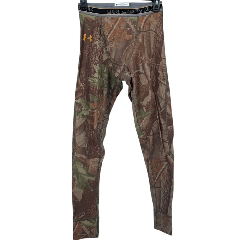 Under Armour Woodland Camo Base Layer with Orange Accent